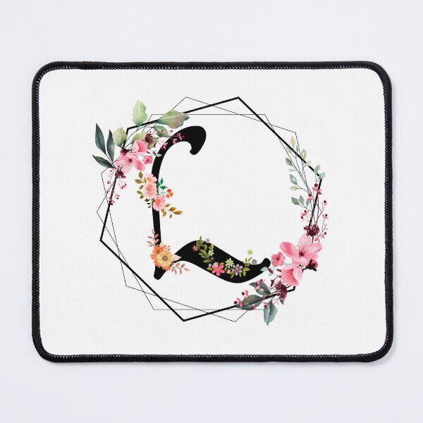 Item preview, L monogram flowers, watercolor designed and sold by OmikronStore.