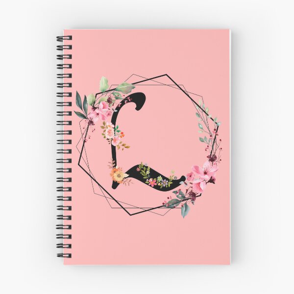 Item preview, L monogram flowers, watercolor designed and sold by OmikronStore.
