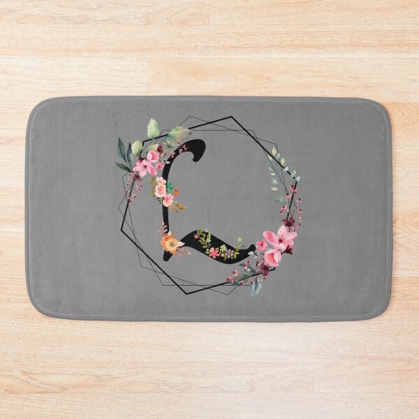 Item preview, L monogram flowers, watercolor designed and sold by OmikronStore.