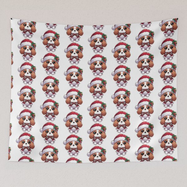Item preview, Chibi Cavalier King Charles Spaniel in Christmas designed and sold by City0fDreams.