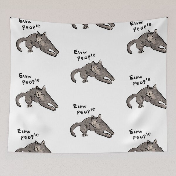 Item preview, Funny Cute Cat Meme Eww People Design by Zeesdesign on Redbubble designed and sold by ZEESDESIGN.
