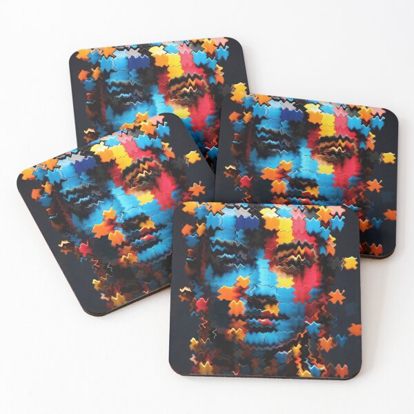 Item preview, cubism art 3d woman face in multiple colored stains designed and sold by Carlos Gudino.