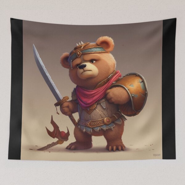 Item preview, Gladiator Bear - Brawny designed and sold by Highlandkings.
