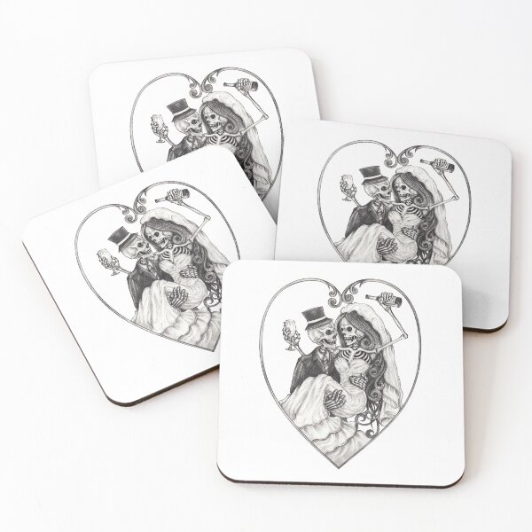 Item preview, Skeleton lovers wedding party. designed and sold by Jiwsurreal.