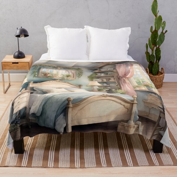 Item preview, Dormitorio romántico en estilo acuarela de casa de campo inglesa designed and sold by Jayjaynaenae.