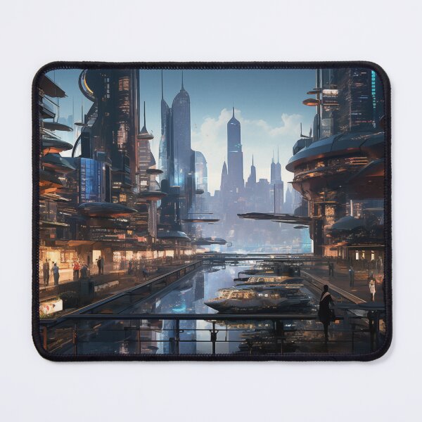 Item preview, Futuristic Cityscape designed and sold by AI-Imaginings.