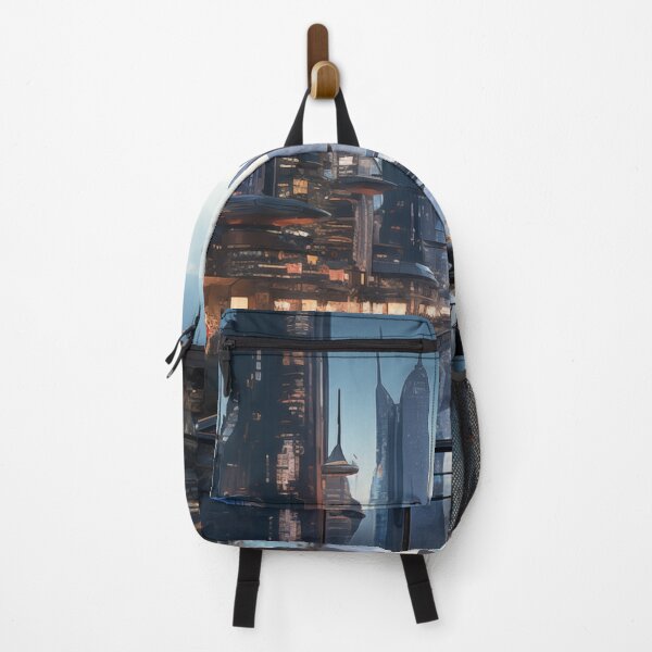 Item preview, Futuristic Cityscape designed and sold by AI-Imaginings.