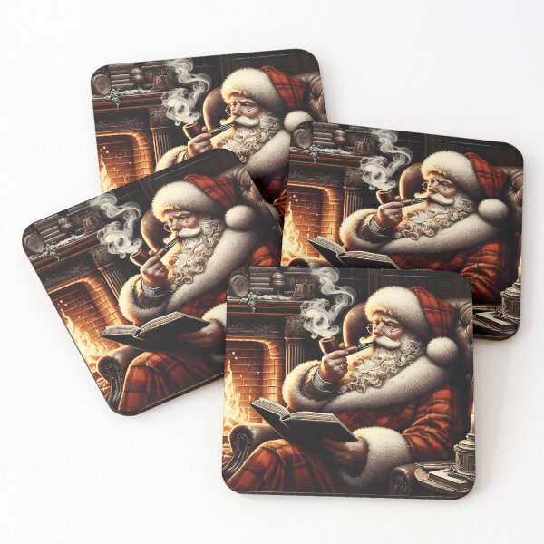 Item preview, Vintage Santa with a Royal Twist" "Smokin' Claus in Style Retro Santa with Royal Vibes designed and sold by Manoj Kumar  Mandali.