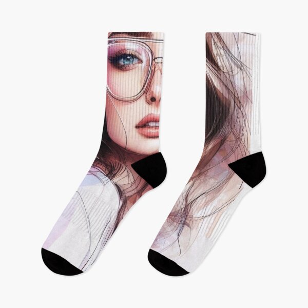 Item preview, A girl with glasses. designed and sold by growing-mom.