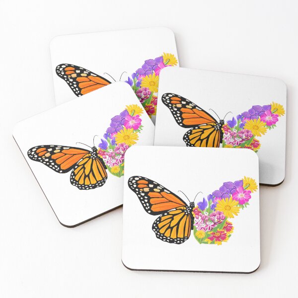 Item preview, Monarch Butterfly and Native Flowers designed and sold by Katie Morris Art.