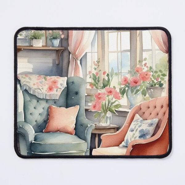 Item preview, Romance living room with fabric armchairs near windowsill, cottage style designed and sold by Jayjaynaenae.
