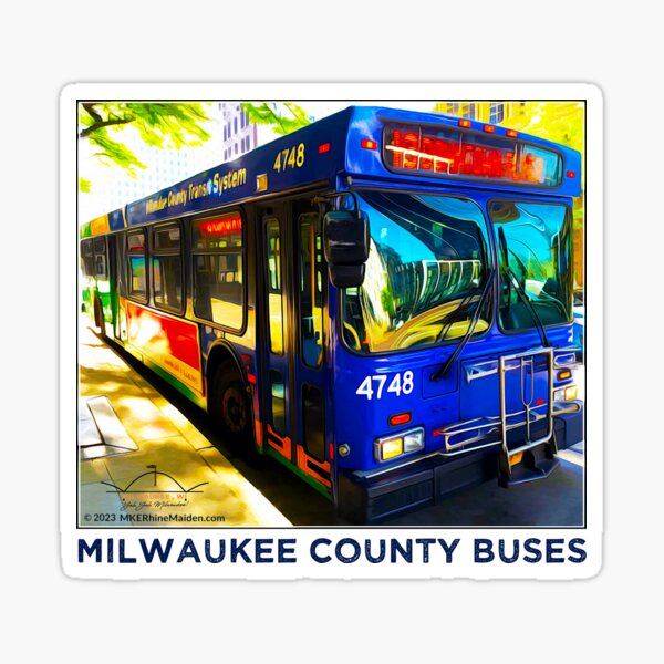 Artikel-Vorschau von Milwaukee County Busse • MCTS • MKE WI, designt und verkauft von MKE Rhine Maiden  •  Grumble Services, LLC..