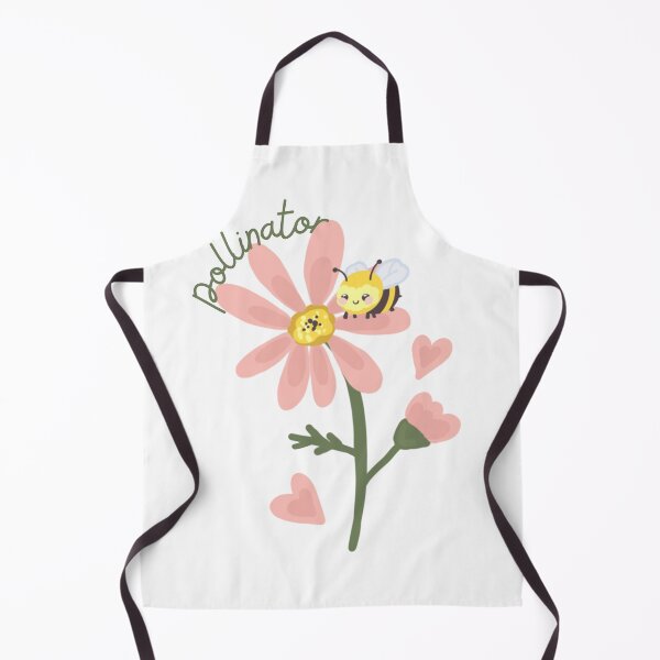 Item preview, Pollinator pink flower and bee designed and sold by DesignByRoseCo.