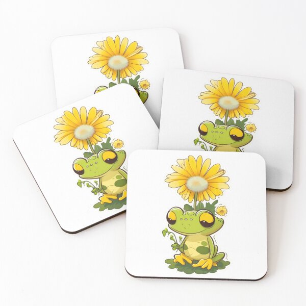 Item preview, Cute dandelion flower with frog designed and sold by KorArtStudio.
