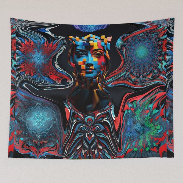 Item preview, distorted master piece in twisted multicolor evolution surrealism art designed and sold by Carlos Gudino.