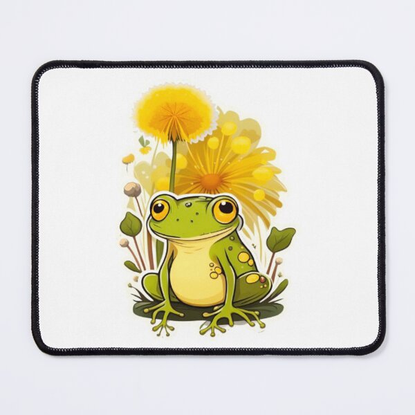 Item preview, Happy dandelion flower with frog designed and sold by KorArtStudio.