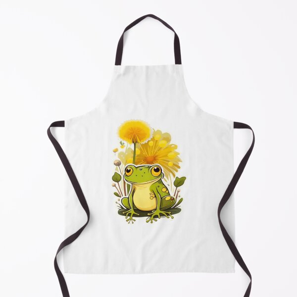 Item preview, Happy dandelion flower with frog designed and sold by KorArtStudio.
