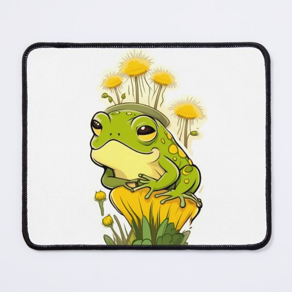 Item preview, Cute happy dandelion flower with frog designed and sold by KorArtStudio.