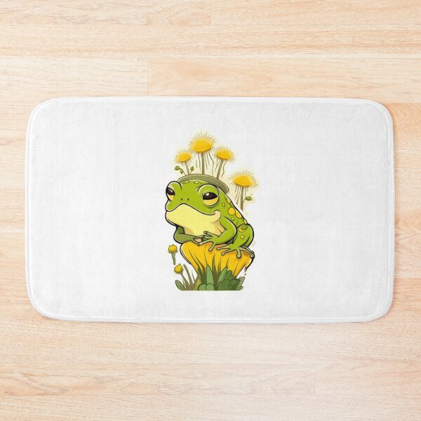 Item preview, Cute happy dandelion flower with frog designed and sold by KorArtStudio.