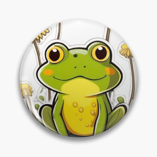 Item preview, Cool happy dandelion flower with frog designed and sold by KorArtStudio.