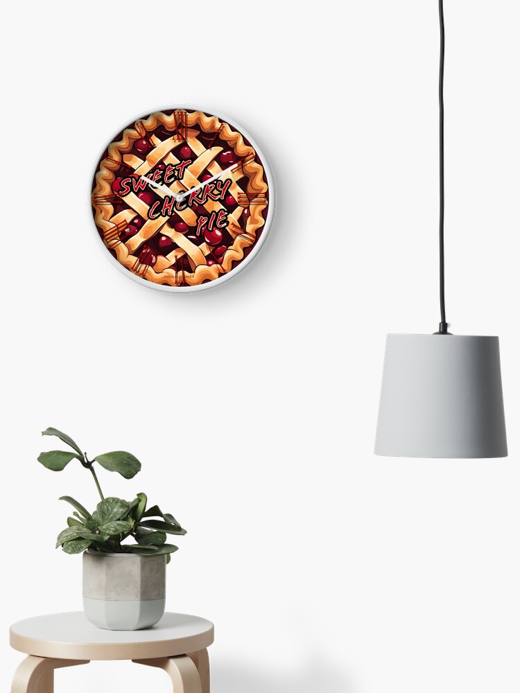 Thumbnail 2 of 4, Clock, sweet cherry pie designed and sold by Vixen-Games.