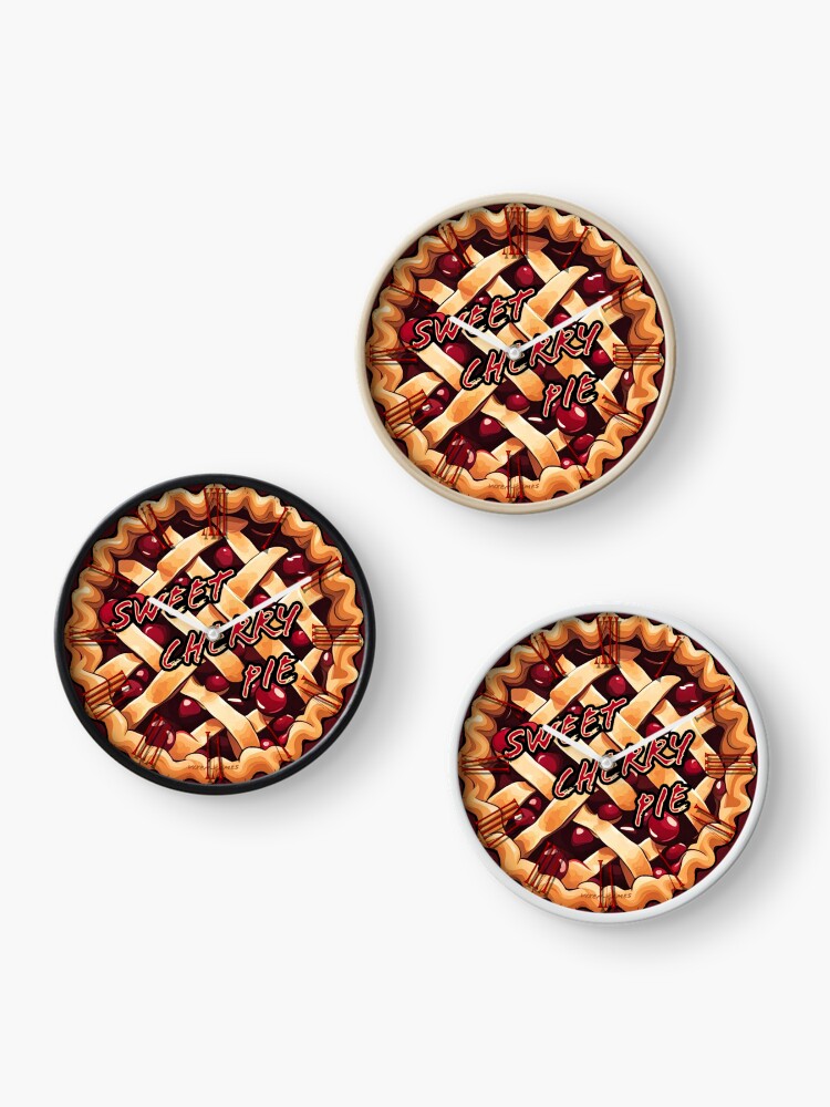 Thumbnail 3 of 4, Clock, sweet cherry pie designed and sold by Vixen-Games.
