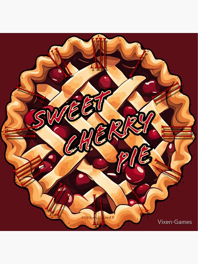 Thumbnail 4 of 4, Clock, sweet cherry pie designed and sold by Vixen-Games.