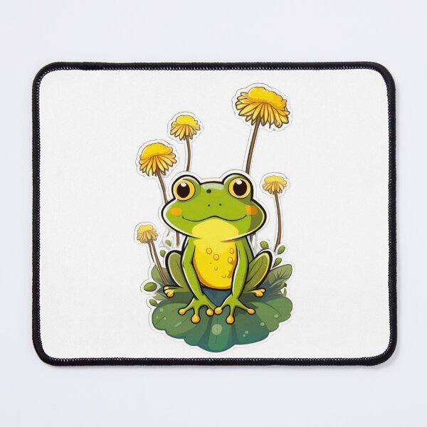 Item preview, Cool happy dandelion flower with frog designed and sold by KorArtStudio.