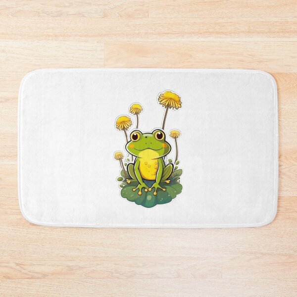 Item preview, Cool happy dandelion flower with frog designed and sold by KorArtStudio.