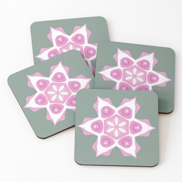 Item preview, Pink Abstract Star Flower designed and sold by KiwiArtistDK.