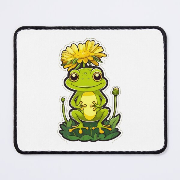 Item preview, Dandelion flower with green frog designed and sold by KorArtStudio.