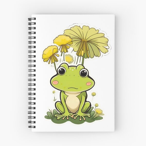 Item preview, Cute dandelion flower with green frog designed and sold by KorArtStudio.