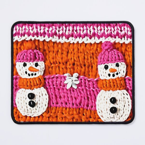 Item preview, WINTER SNOWMAN CABLE KNITTED LOOKING UGLY CHRISTMAS SWEATER PATTERN AI designed and sold by davidjulie.