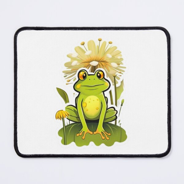 Item preview, Cool dandelion flower with green frog designed and sold by KorArtStudio.
