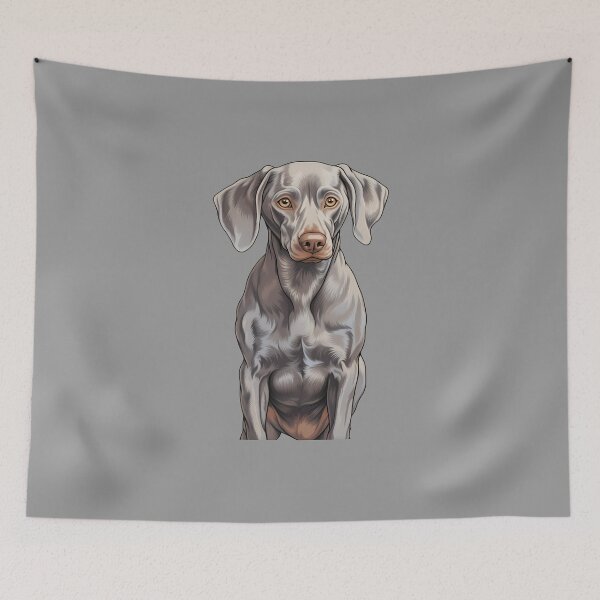 Item preview, Grey Weimaraner Puppy Dog Drawing designed and sold by meganohm.