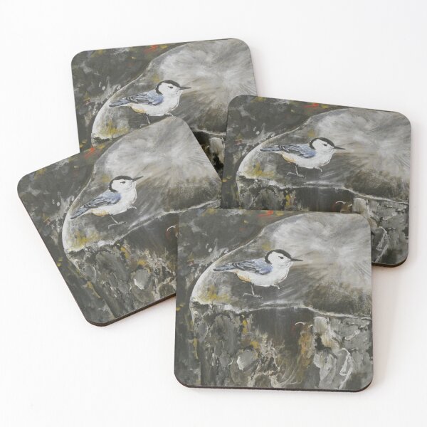 Item preview, Nuthatch (Bird) on Tree Stump designed and sold by Lynne Marie Shayko.