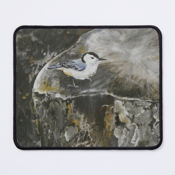 Item preview, Nuthatch (Bird) on Tree Stump designed and sold by Lynne Marie Shayko.