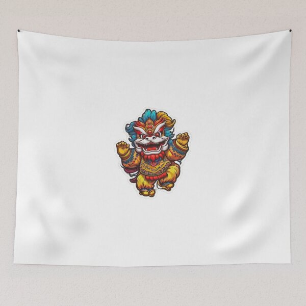 Item preview, Happy lion dance designed and sold by KorArtStudio.