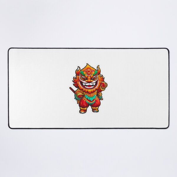 Item preview, Red lion dance designed and sold by KorArtStudio.