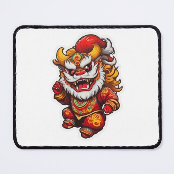 Item preview, Cute happy lion dance designed and sold by KorArtStudio.