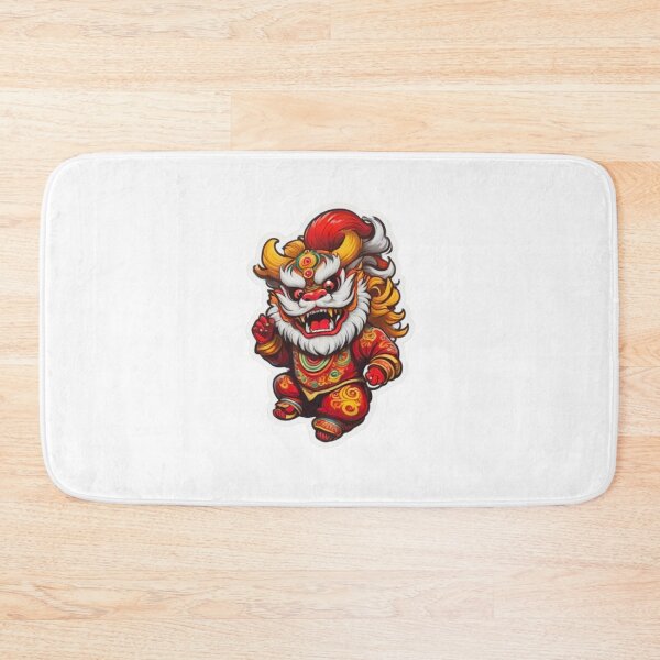 Item preview, Cute happy lion dance designed and sold by KorArtStudio.