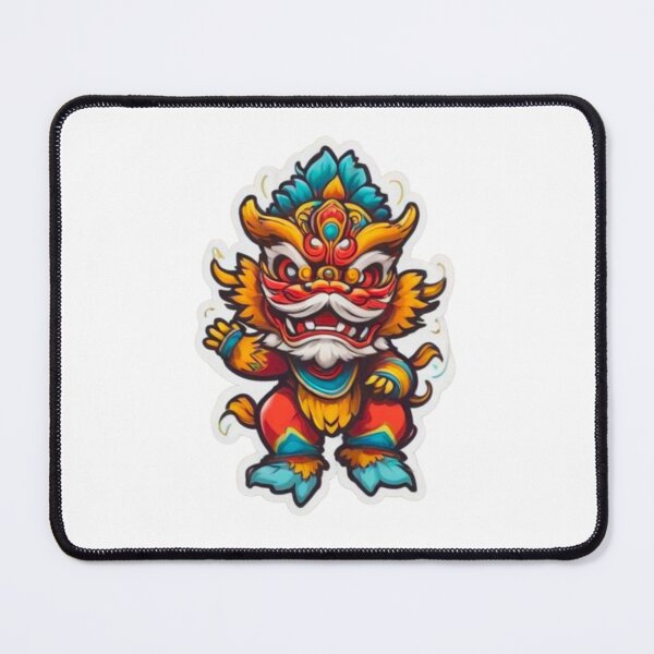 Item preview, Cool red lion dance designed and sold by KorArtStudio.