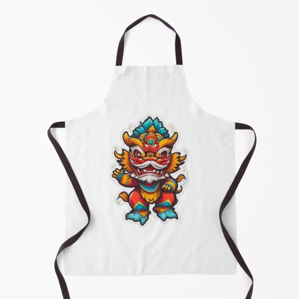 Item preview, Cool red lion dance designed and sold by KorArtStudio.