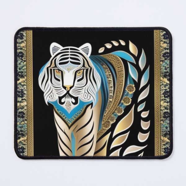 Item preview, Metallic gold striped tiger designed and sold by Roxburylane.