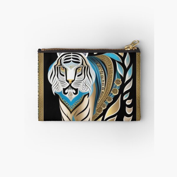 Item preview, Metallic gold striped tiger designed and sold by Roxburylane.