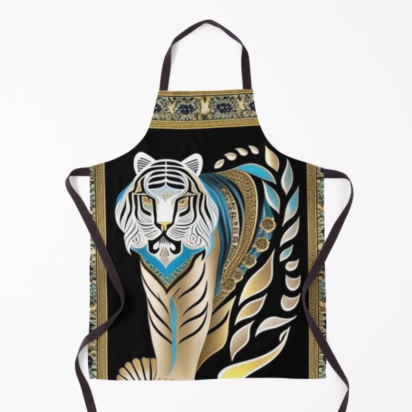 Item preview, Metallic gold striped tiger designed and sold by Roxburylane.