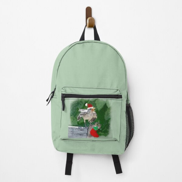 Item preview, Mockingbird Fledgling Celebrates His X-mas Stocking of Worms From Santa designed and sold by CarolM.