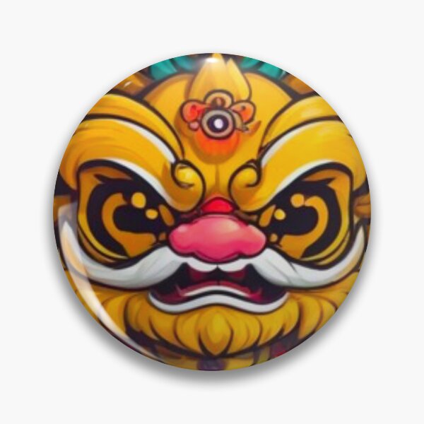 Item preview, Yellow lion dance designed and sold by KorArtStudio.