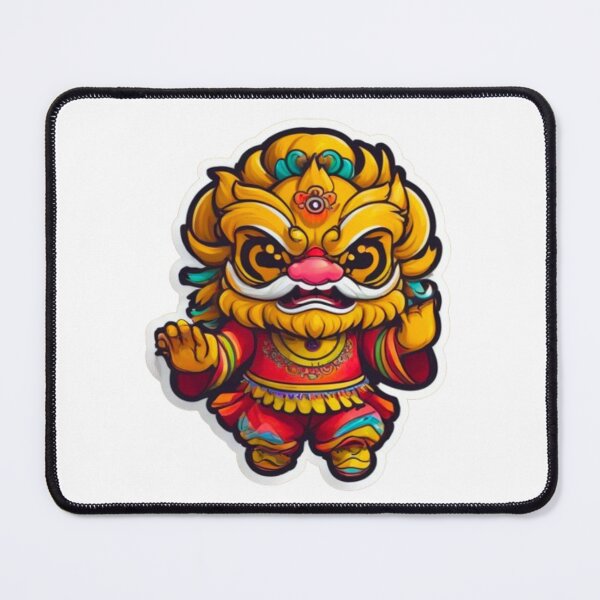 Item preview, Yellow lion dance designed and sold by KorArtStudio.