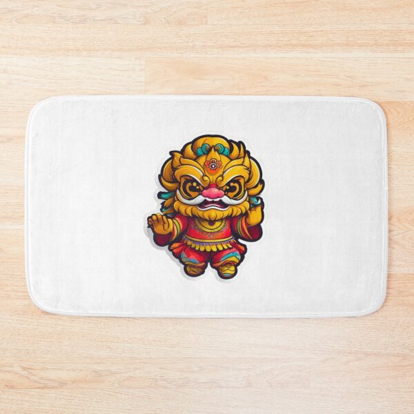Item preview, Yellow lion dance designed and sold by KorArtStudio.